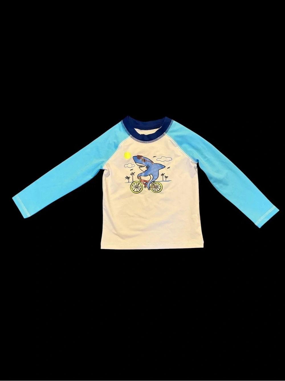 NWOT Children’s Place Shark Bike Rashguard Set with Swim Shorts